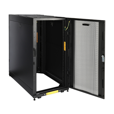 GABINETE DE 24U Y 19 PULGADAS CYBERPOWER CR24U11001 600 MM DE ANCHO 1070 MM DE PROFUNDIDAD PUERTA DE METAL CON PERFORADO HEXAGONAL PANELES LATERALES PUERTAS / PANELES LATERALES CON CERRADURA NEGRO CON RUEDAS CAPACIDAD DE CARGA DE 1365KG 3000LB GARANTIA DE 5 AÑOS - CR24U11001