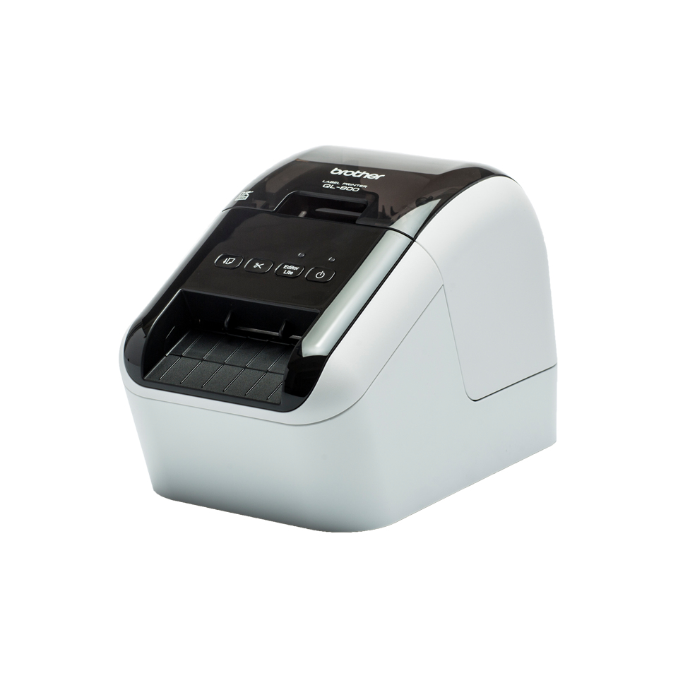 Brother QL-800 - Label printer - direct thermal - Roll (2.4 in) - 300 x 600 dpi - up to 93 labels/min - USB 2.0 - cutter - black, white