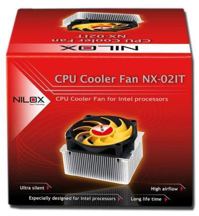 Nilox 03NX027815001 computer cooling system Processor Cooler Aluminium, Black, Yellow – image 2