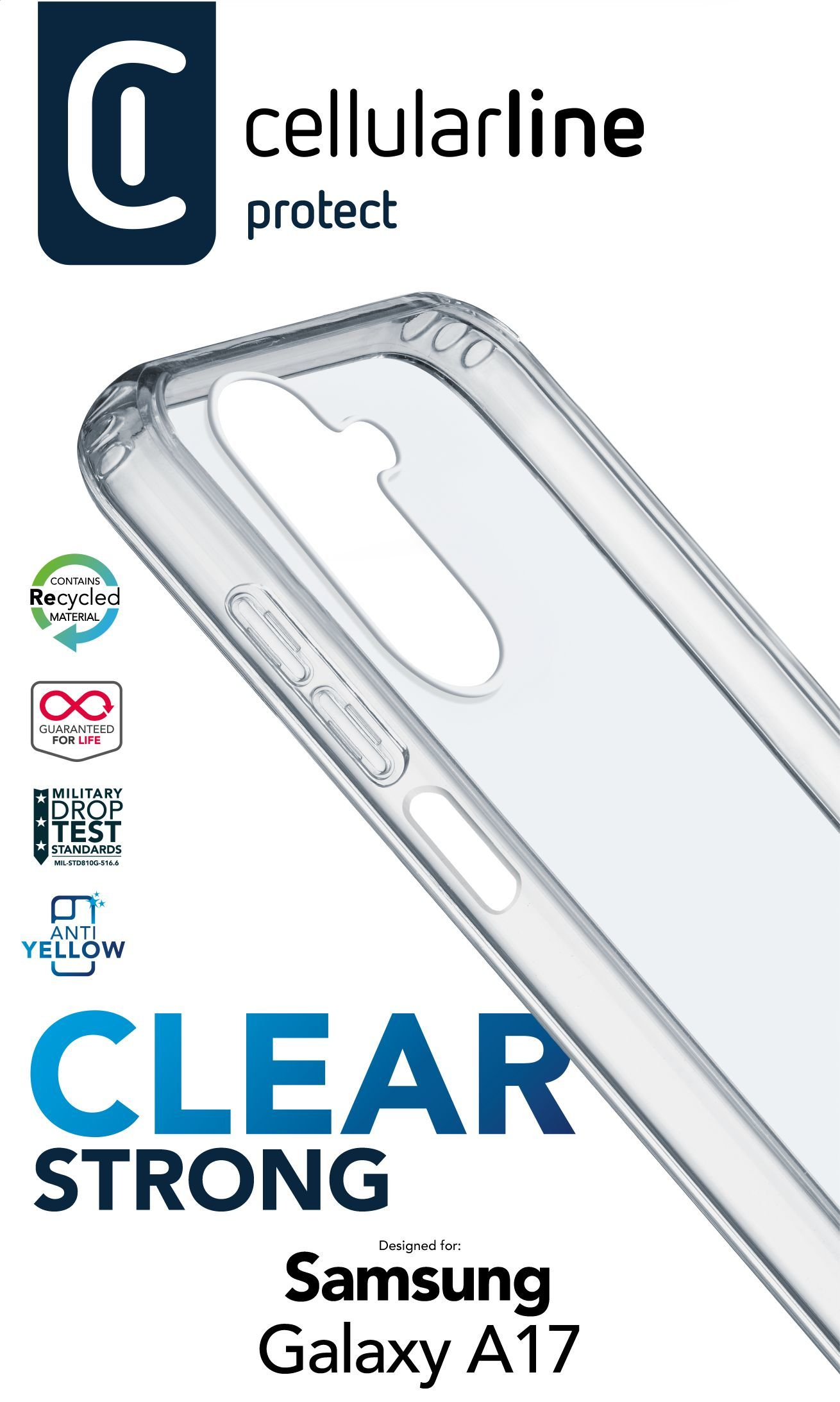 Clear Strong - Galaxy A17 Starre Schutzhülle mit Gummirändern