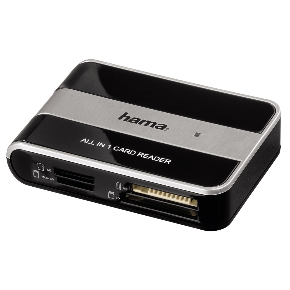 Hama 128257 card reader USB 2.0 Black, Silver