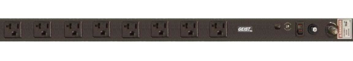 Vertiv Geist NSVK080-102R20 power distribution unit (PDU) 8 AC outlet(s) 0U Black