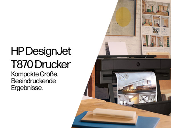 HP DesignJet T870 24" Großformatdrucker Schwarz
