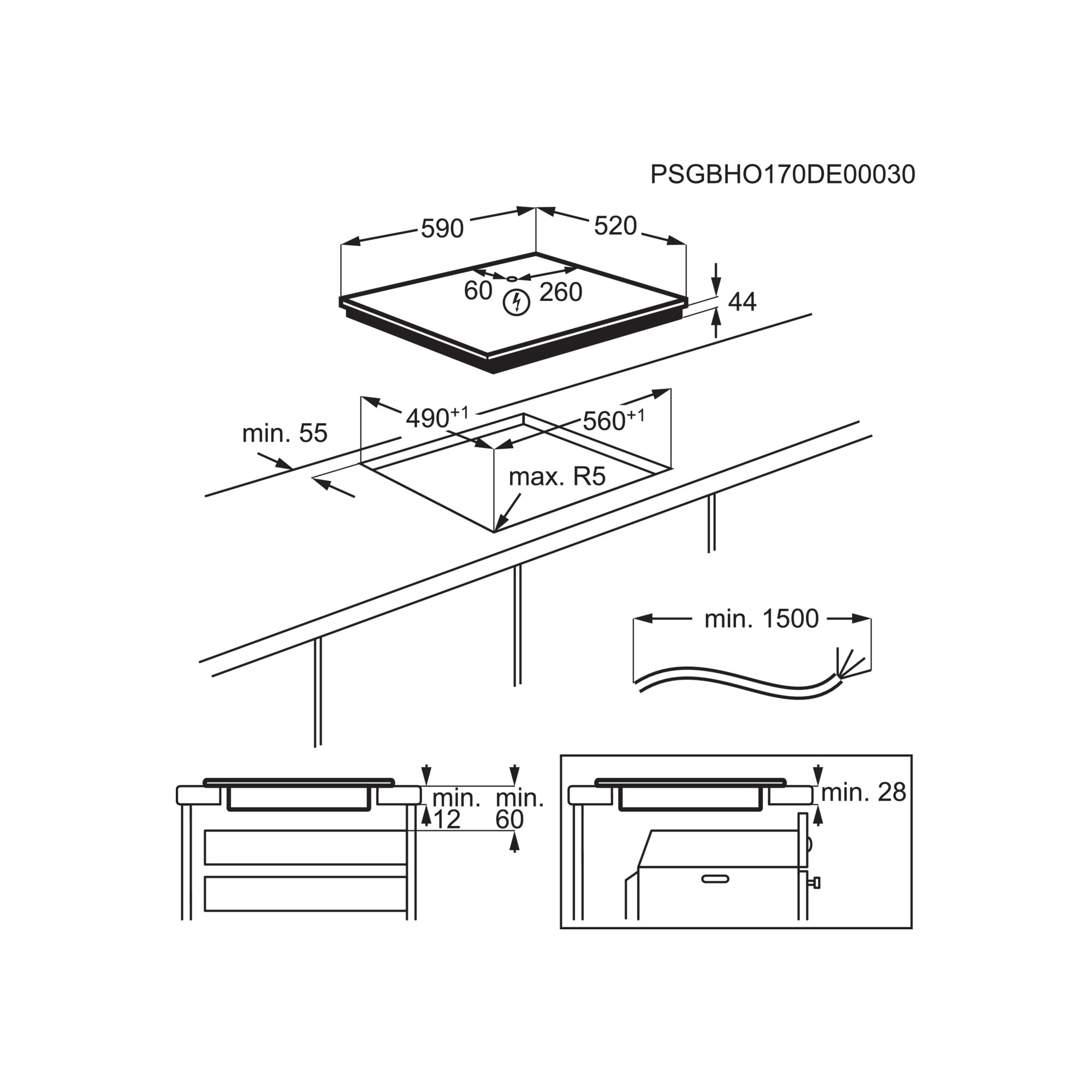Electrolux LIT6043 hob Black Built-in – image 2