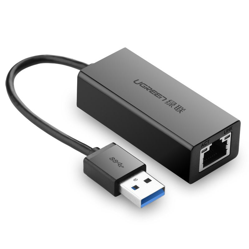 Resim Ugreen 20256 USB Gigabit Ethernet Ağ Adaptörü (1000 Mbit/s, Kablolu, Siyah)