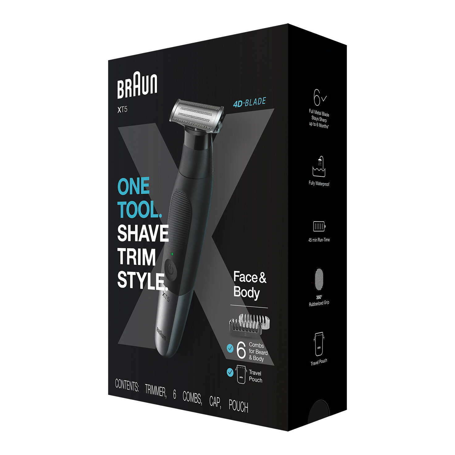 Braun Series X XT5200 Foil shaver Trimmer Black, Metallic – image 3
