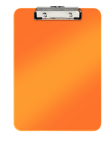 Leitz WOW Clipboard A4 Metal Polystyrol Orange