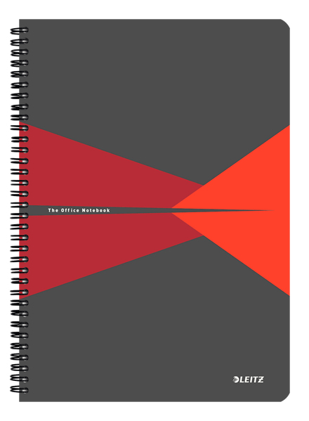 Leitz 46480025 quaderno per scrivere A4 90 fogli Grigio, Rosso