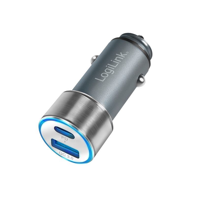 LogiLink PA0252 mobile device charger Universal Grey Cigar lighter Fast charging Auto – image 1