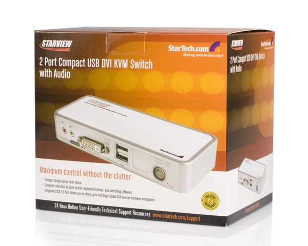 StarTech.com 2 Port USB DVI KVM Switch with Audio and Cables – image 5