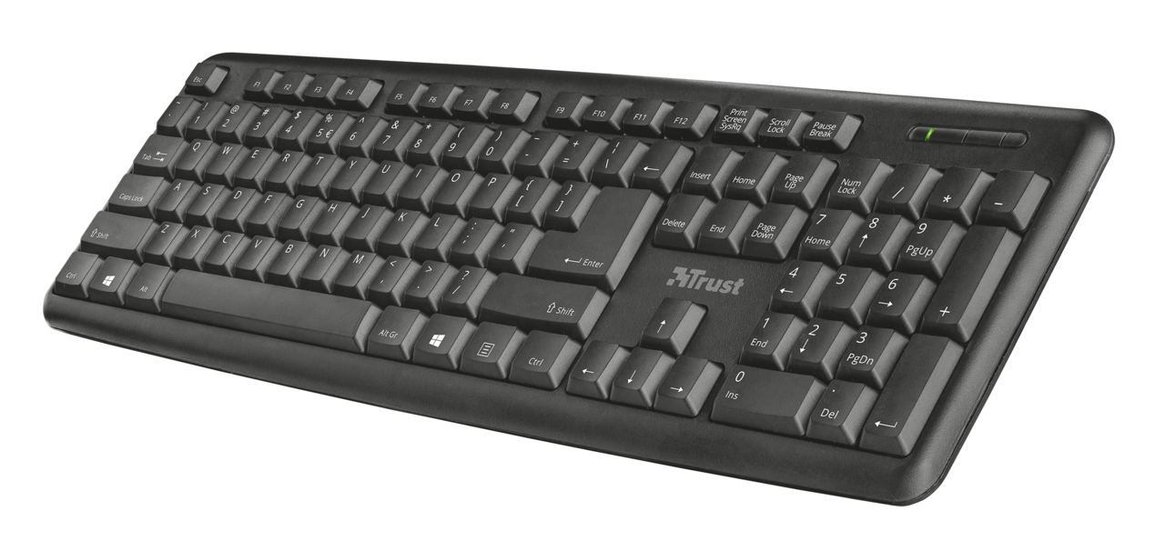 Trust Ziva keyboard Home USB QWERTY Spanish Black