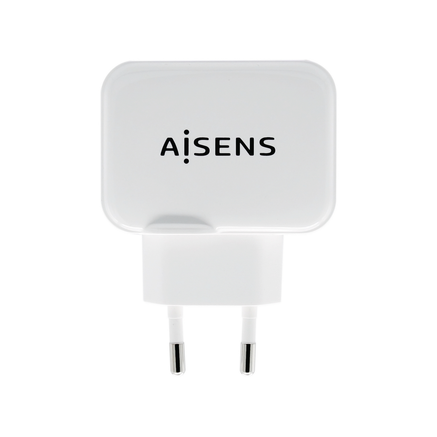 AISENS Cargador USB 17W 5V/3.4A, 2xUSB Con Control AI, Blanco