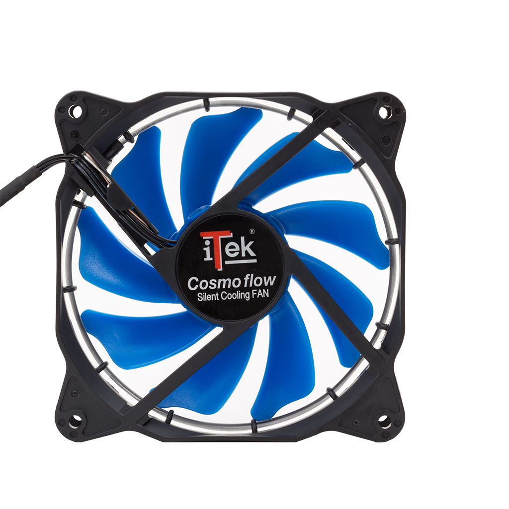 itek Cosmo Flow Computer case Fan 12 cm Black, Blue image 5