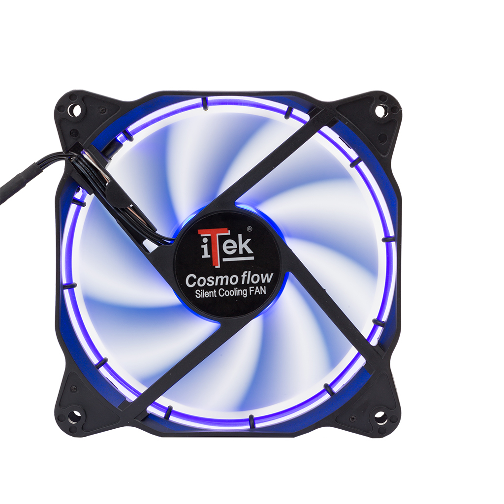 itek Cosmo Flow Computer case Fan 12 cm Black, Blue image 6