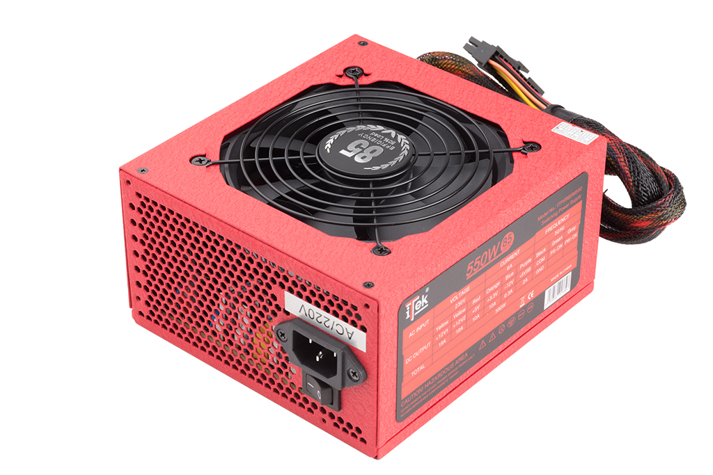 itek Redbox SM power supply unit 550 W 20+4 pin ATX ATX Red image 2