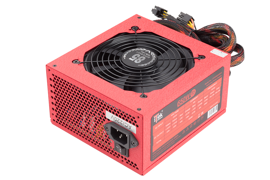 itek Redbox SM power supply unit 650 W 20+4 pin ATX ATX Red image 2