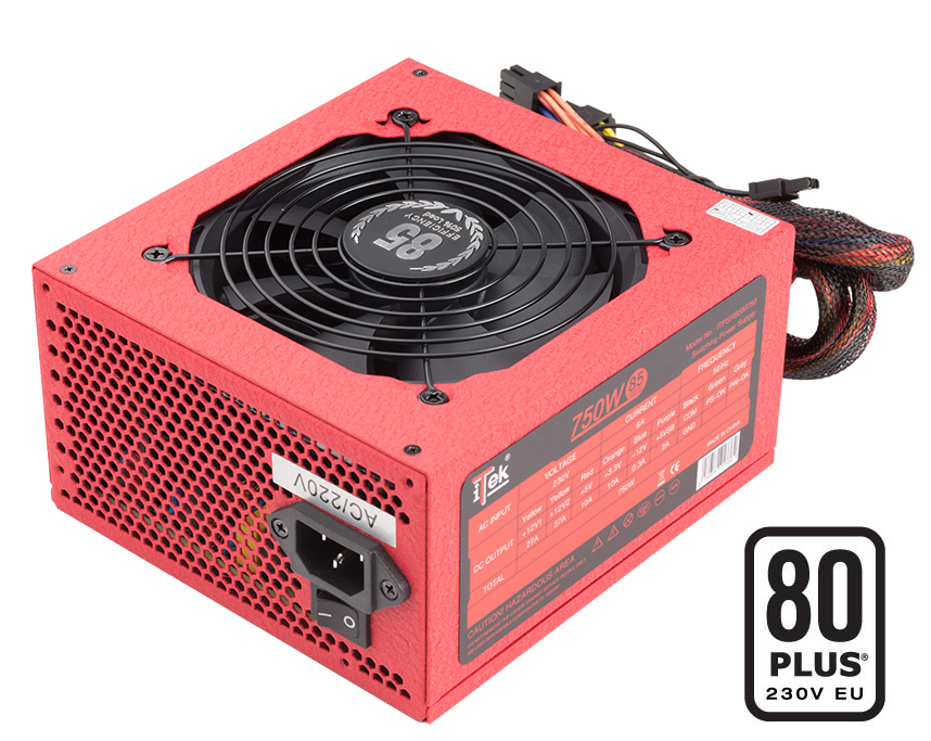 itek Redbox SM power supply unit 750 W 20+4 pin ATX ATX Red image 1