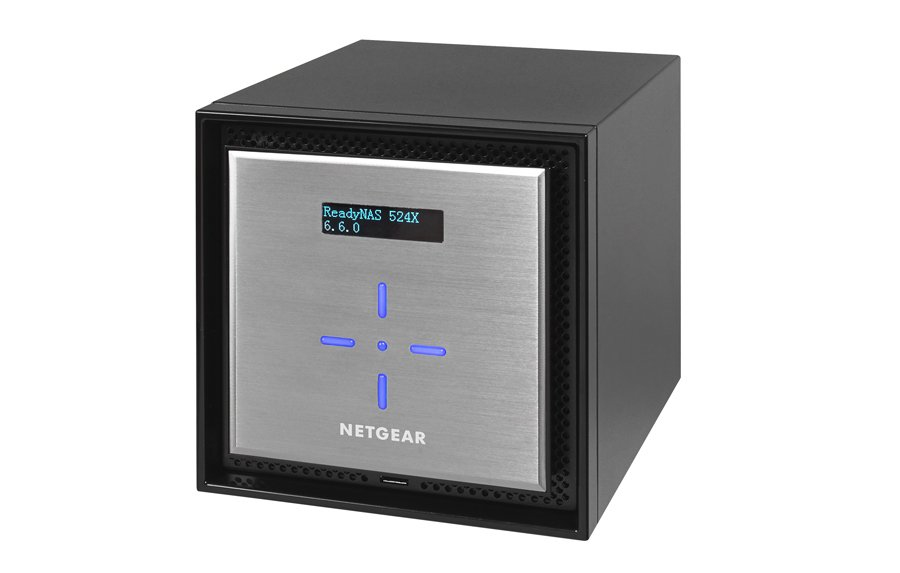 NETGEAR ReadyNAS 524X NAS Desktop Intel® Pentium® D1508 4 GB DDR4 12 TB HDD Black, Silver