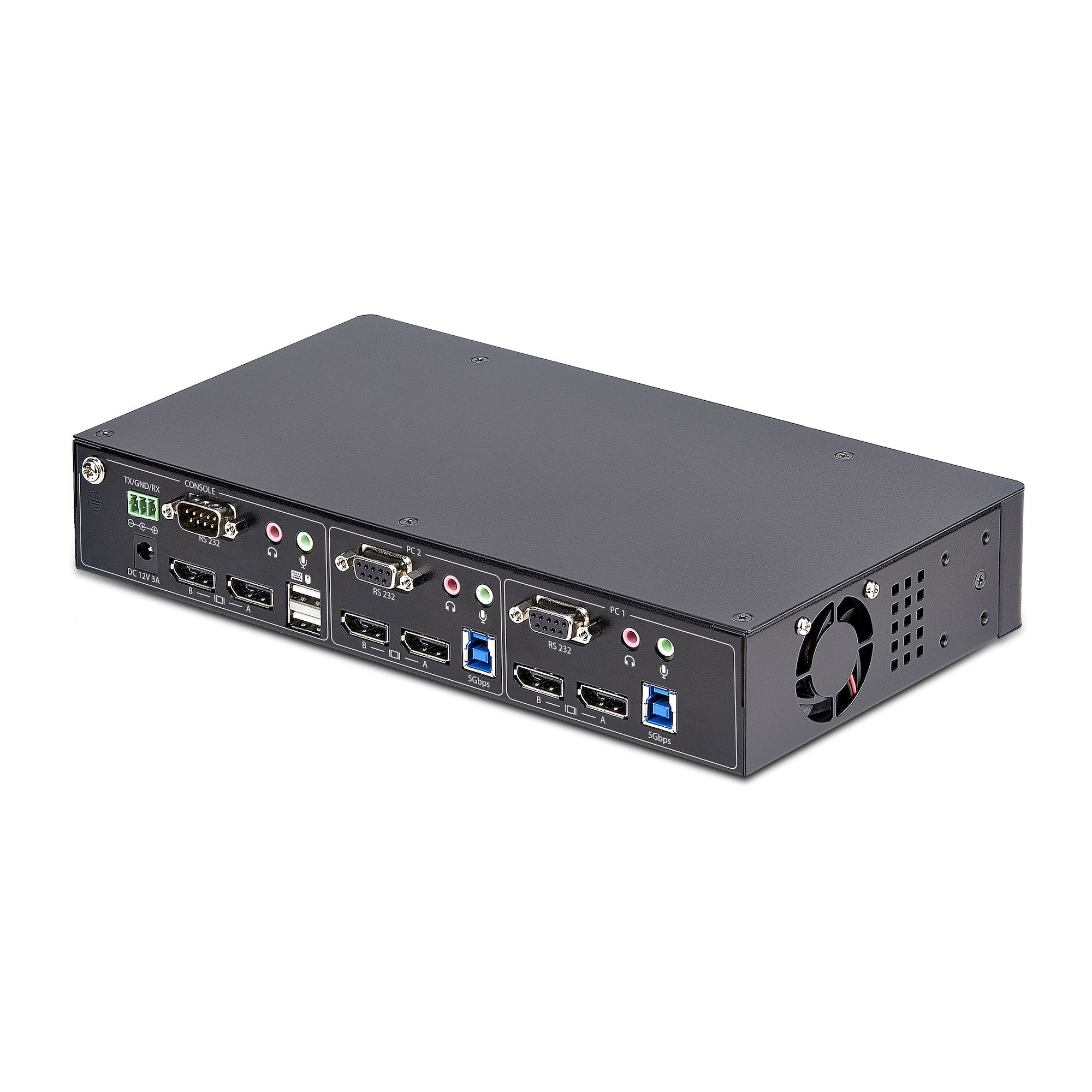 StarTech.com 2-Port Dual-Monitor DisplayPort KVM Switch, RS232 Serial Control, 4K – image 2