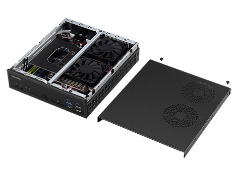 Shuttle XPC slim DH110 Intel® Core™ i3 i3-7100 4 GB DDR3L-SDRAM 64 GB SSD Windows 10 Mini PC Black image 4