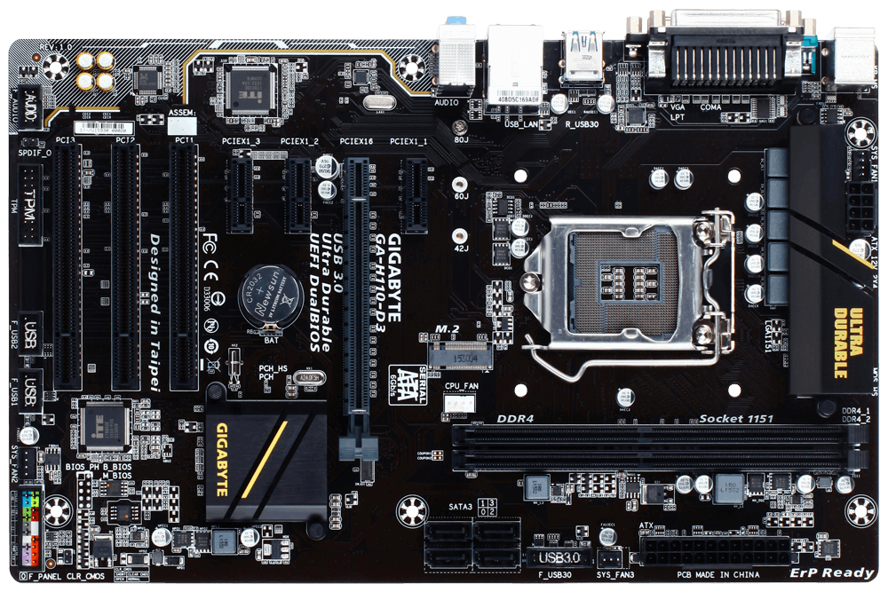 GIGABYTE GA-H110-D3 motherboard Intel® H110 LGA 1151 (Socket H4) ATX – image 2