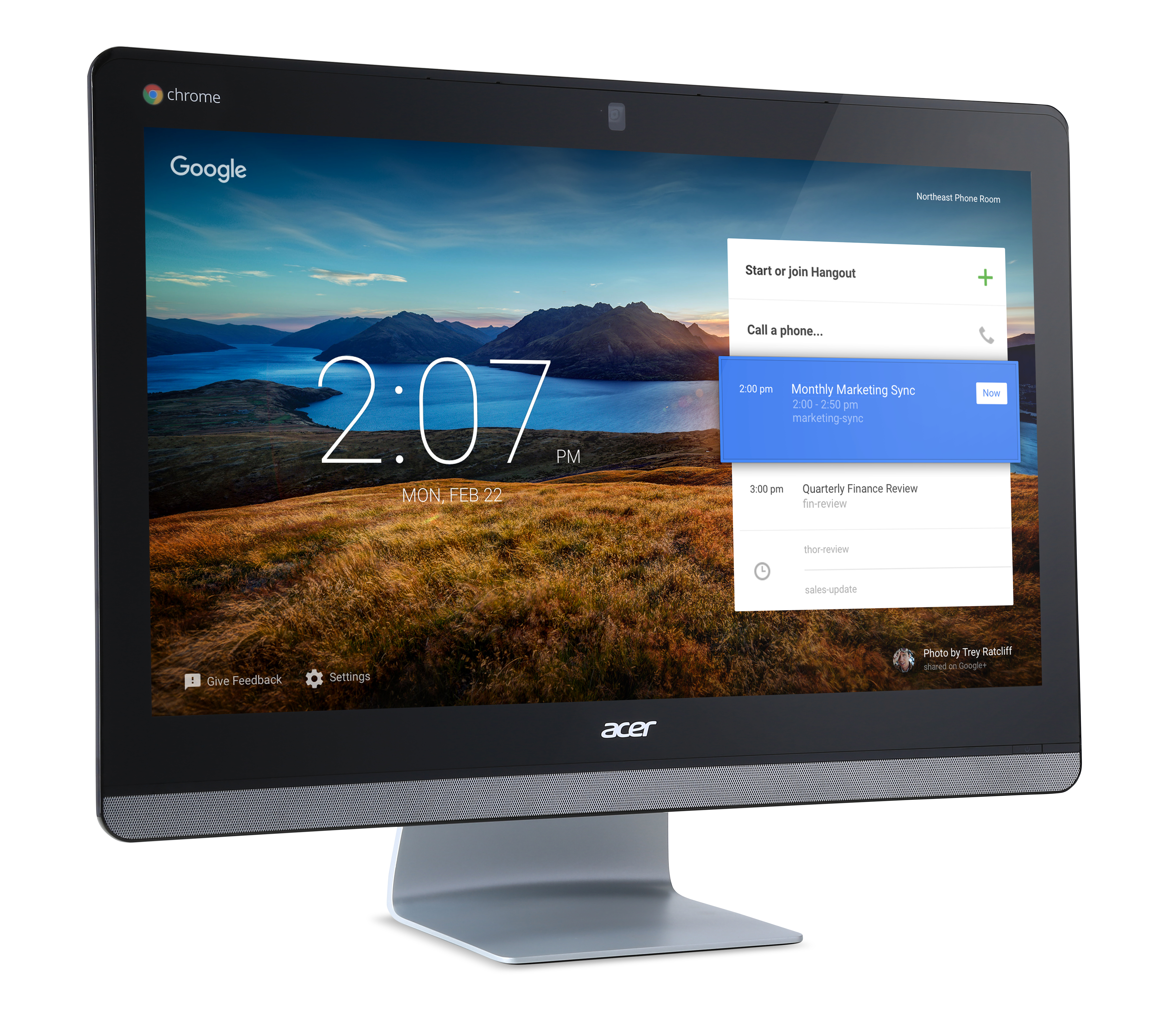 Acer Chromebase CA24I Intel® Celeron® 3215U 60.5 cm (23.8″) 1920 x 1080 pixels Touchscreen 4 GB DDR3L-SDRAM 32 GB SSD ChromeOS Wi-Fi 5 (802.11ac) Black, Silver image 2