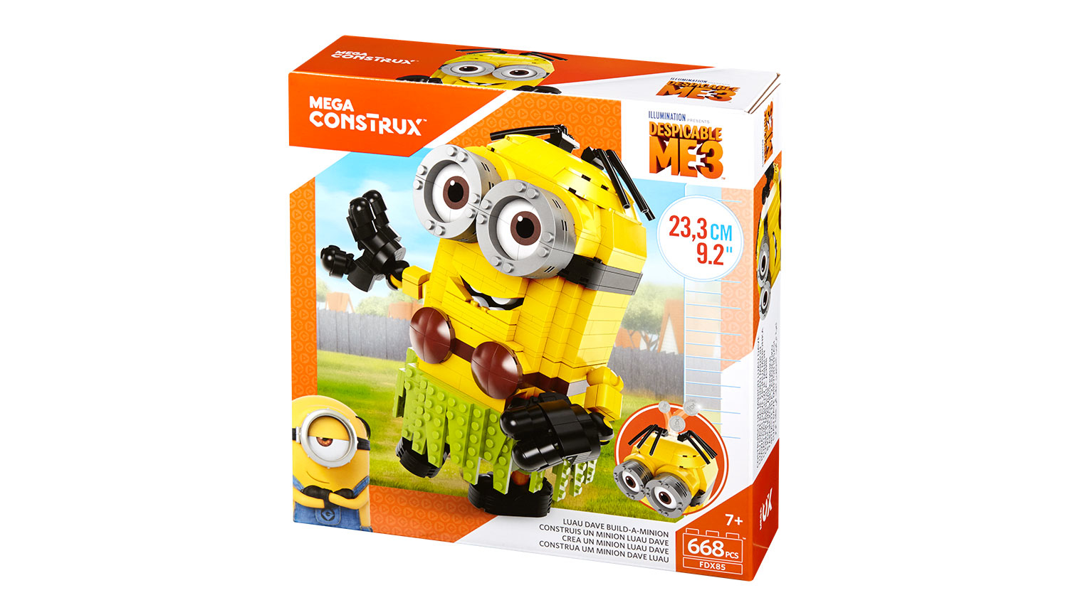 Resim Mega Construx Luau Dave Build-A-Minion Despicable Me 668 Parça Yapı Figürü