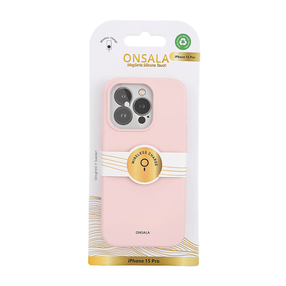 Onsala Phone Case with Silicone Feel MagSeries Chalk Pink - iPhone 15 Pro – image 2