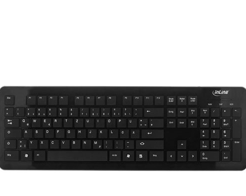 InLine 55368 keyboard Mouse included Universal RF Wireless QWERTZ Black – image 2