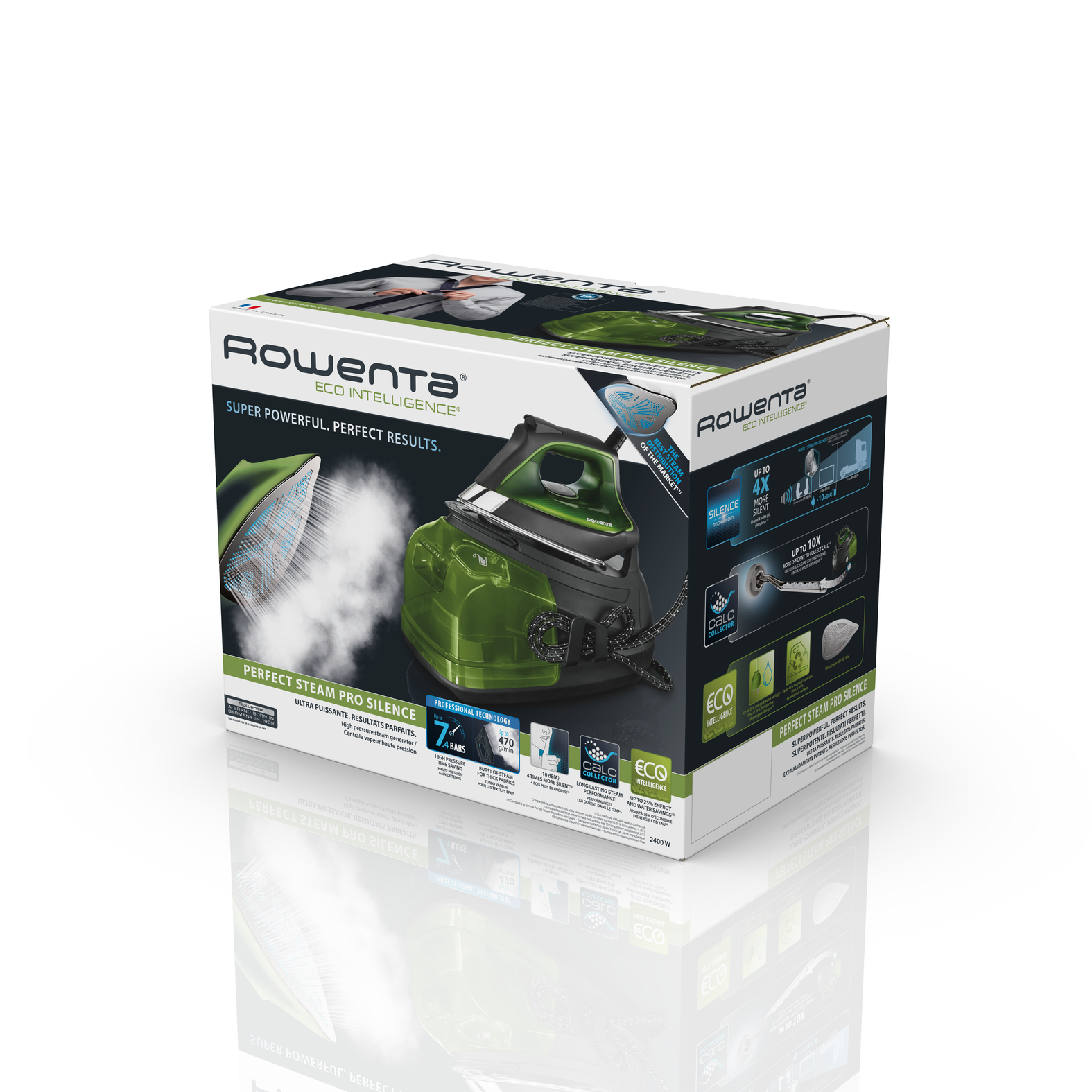 Rowenta DG868 2800 W 1.1 L Microsteam 400 HD Laser soleplate Black, Green – image 4