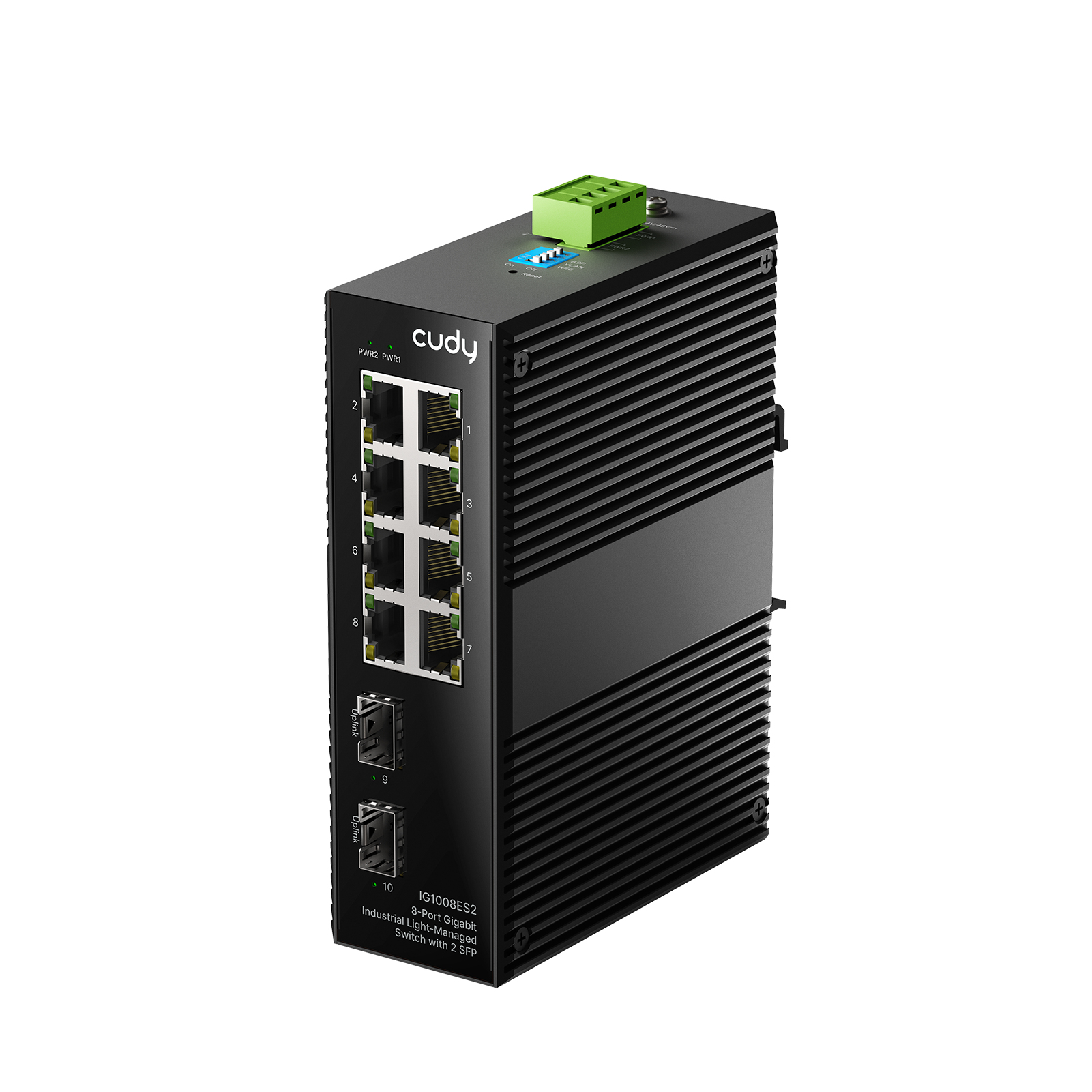 Cudy 8-Port Gigabit Industrial Easy-Managed Switch with 2 SFP, IG1008ES2 1.0
