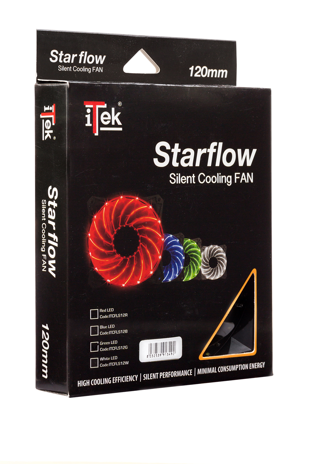 itek Star Flow Computer case Fan 12 cm Black image 7