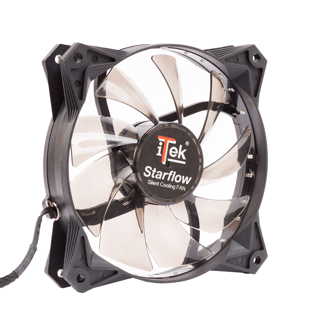 itek Star Flow Computer case Fan 12 cm Black image 2