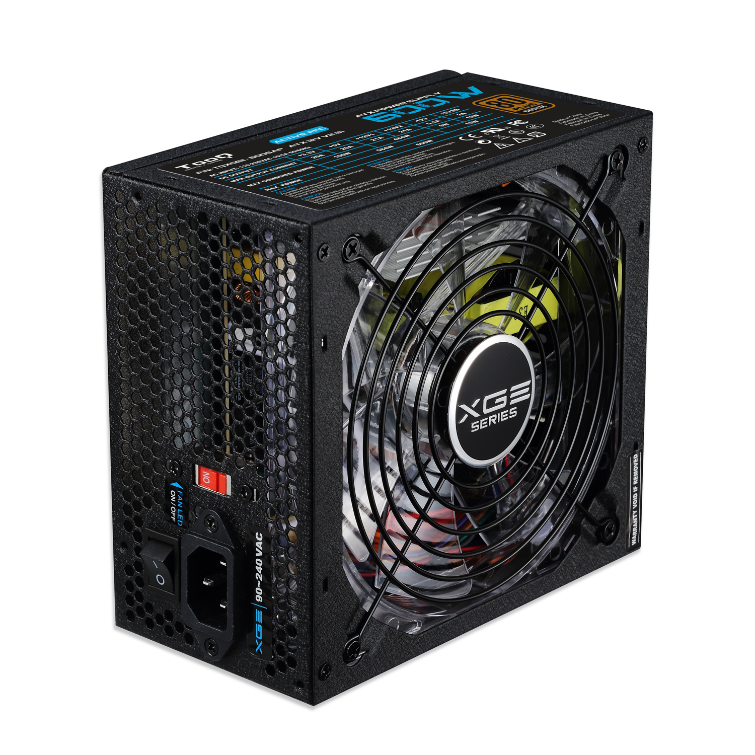 TooQ TQXGEII-600SAP power supply unit 600 W 20+4 pin ATX ATX Black image 5