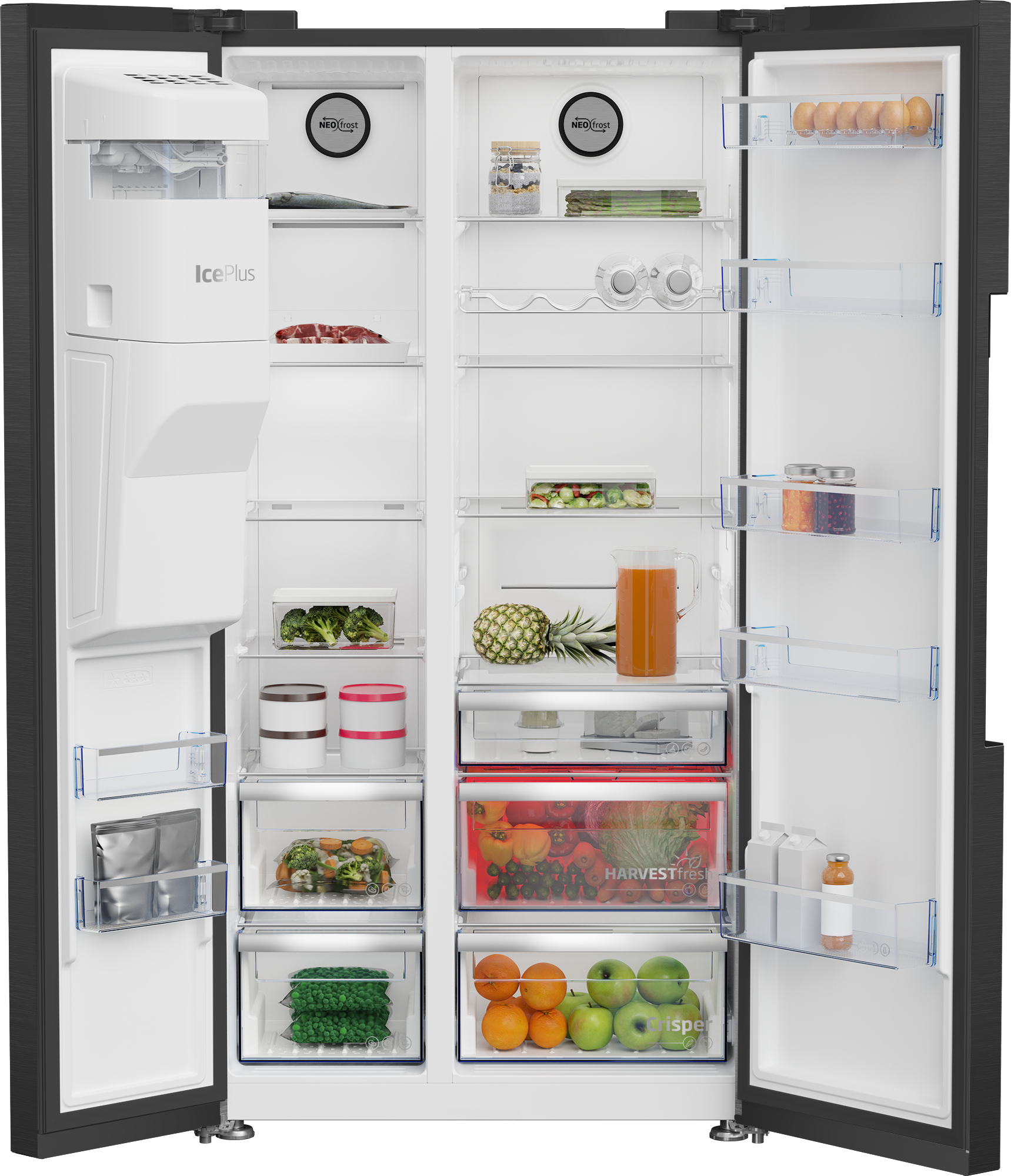 Beko GN162341XBRN side-by-side refrigerator Freestanding – image 4