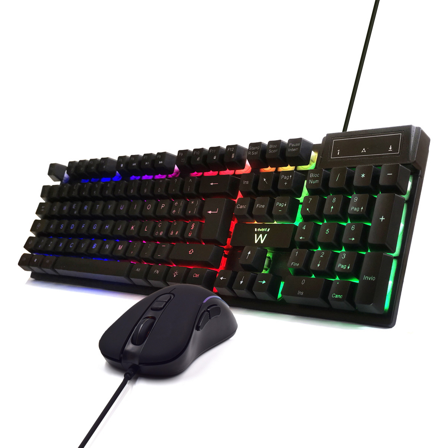 Ewent PL3200 keyboard Mouse included Gaming USB QWERTY Italian Black – image 2
