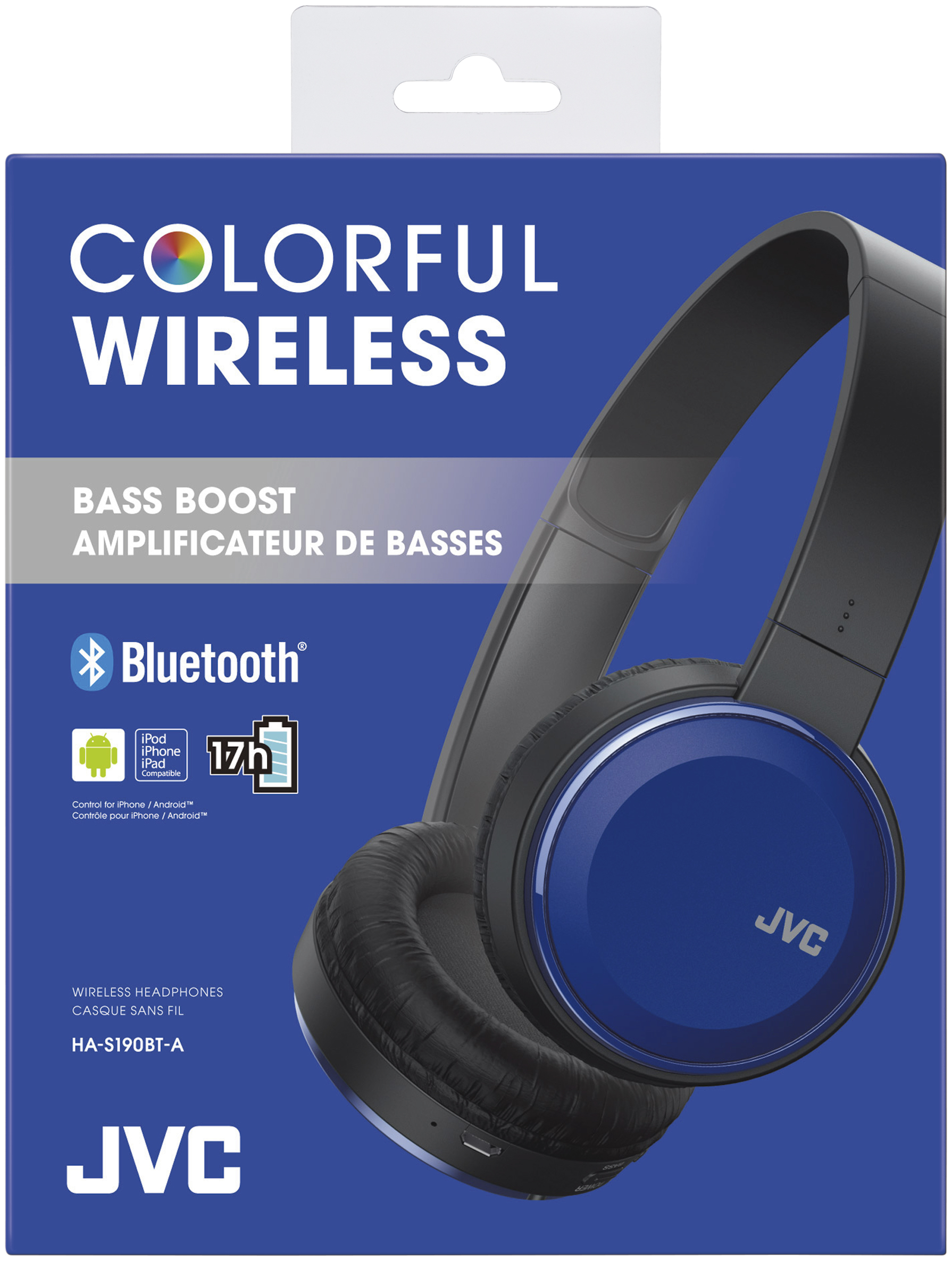 JVC HA-S190BT Headset Wireless Head-band Bluetooth Black, Blue image 3