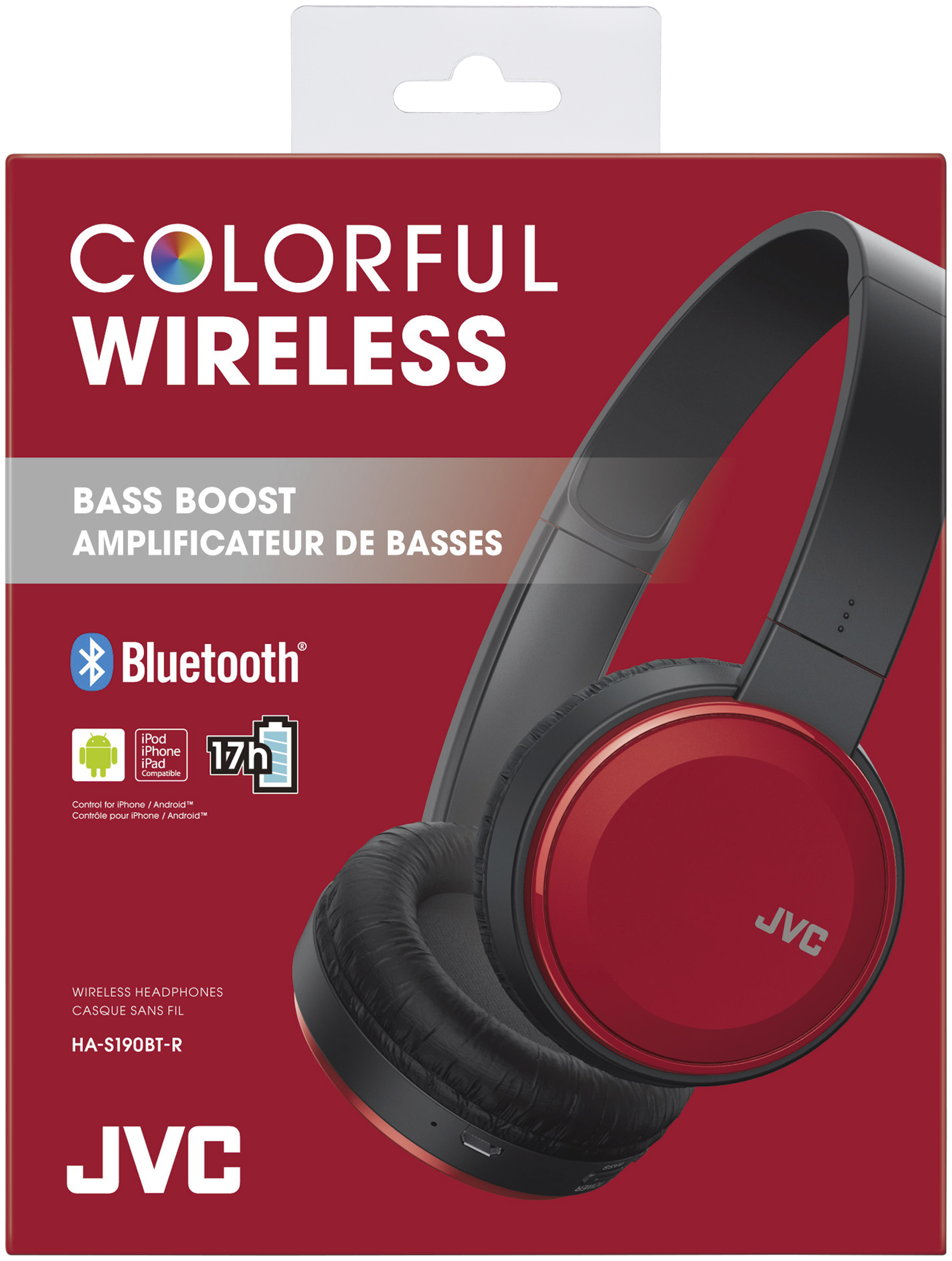 JVC HA-S190BT Headset Wireless Head-band Bluetooth Black, Red image 3