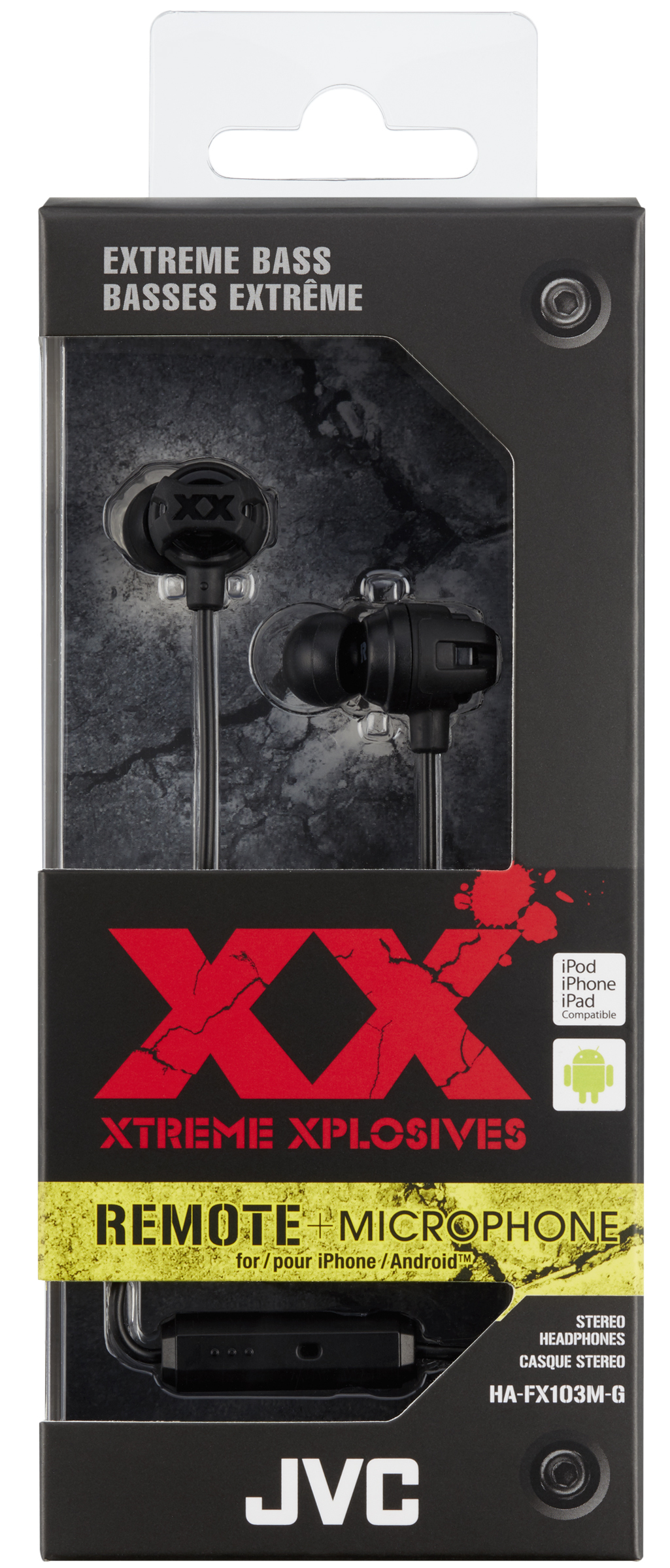 JVC Xtreme Xplosives HA-FX103M Earset HAFX103MB Headset Wired In-ear Black image 3