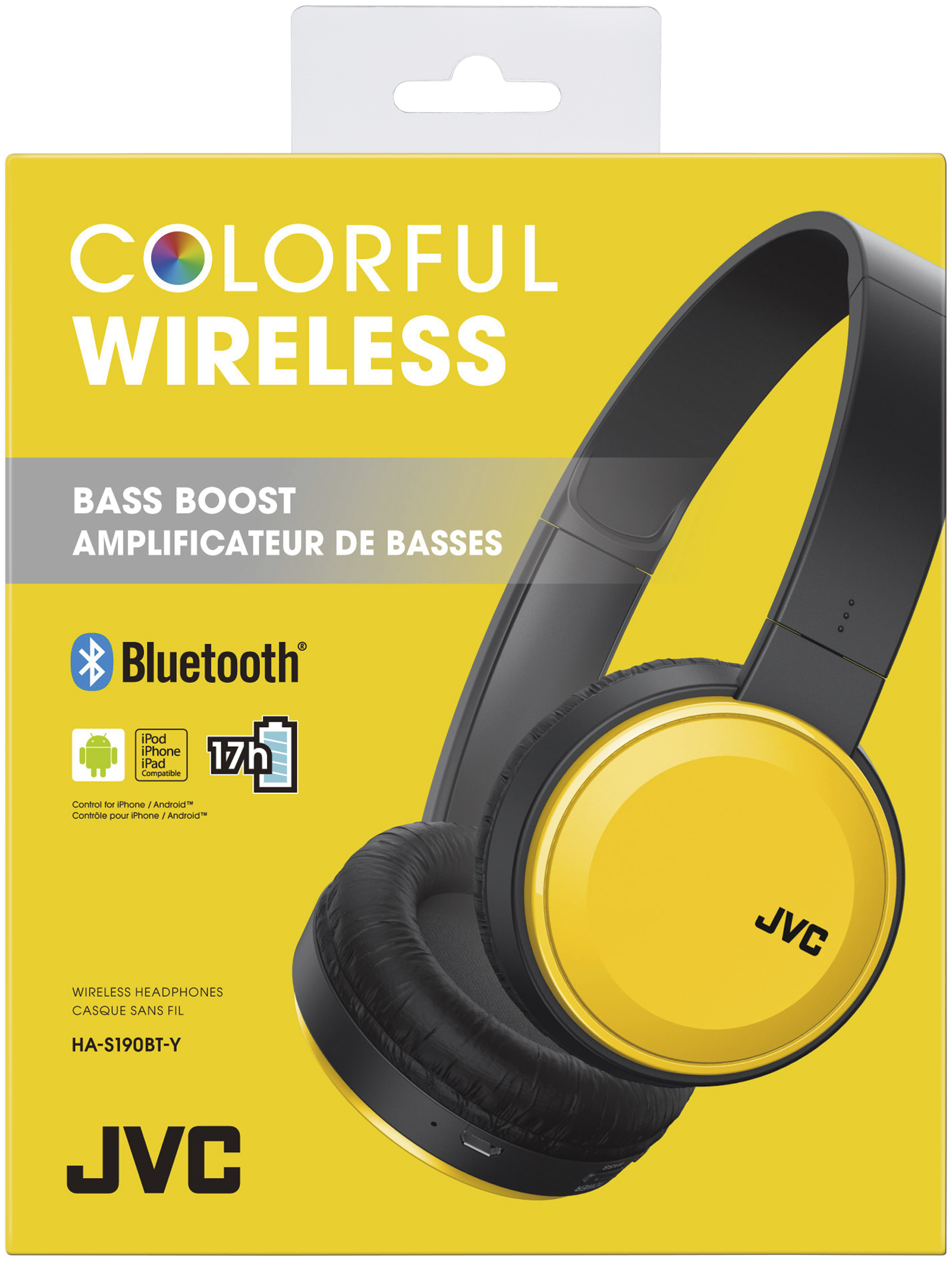 JVC HA-S190BT Headset Wireless Head-band Bluetooth Black, Yellow image 2