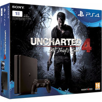 Sony PlayStation 4, Uncharted 4 1 TB Wi-Fi Melns