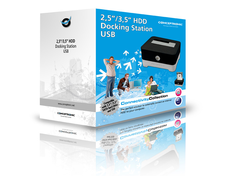Conceptronic 2,5/3,5 inch Hard Disk Docking Station USB 2.0 – image 4