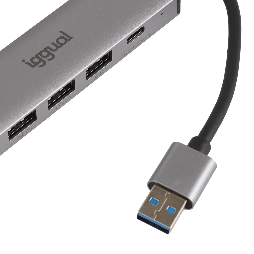 iggual IGG320778 laptop dock/port replicator Wired USB 3.2 Gen 1 (3.1 Gen 1) Type-A Grey – image 8