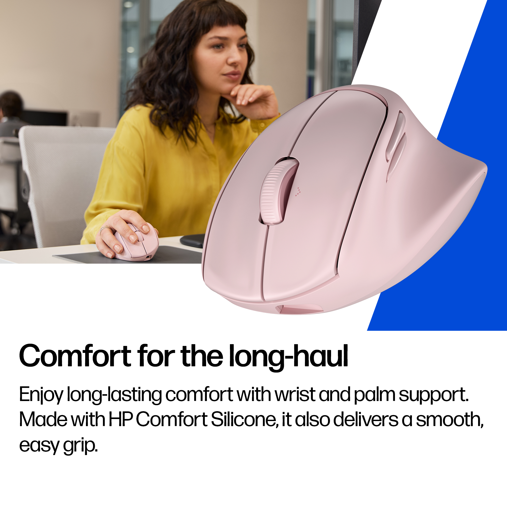 HP Tilt Ergonomic Pink Mouse 720M – image 3