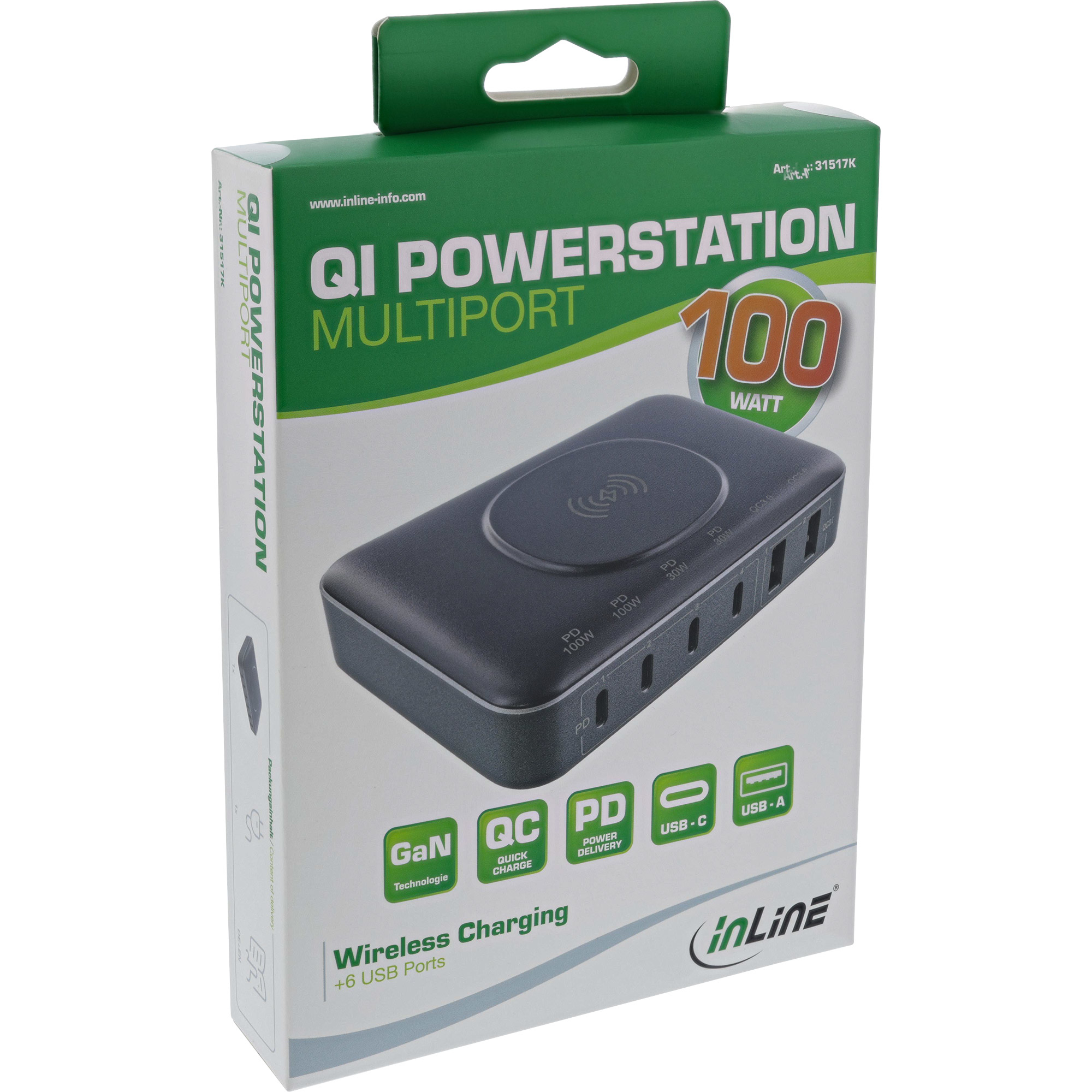 InLine Qi powerstation multiport, power supply, wireless charging – image 8