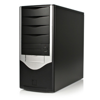 StarTech.com Black 8 Bay mid-tower Computer Case with Silent 400W Silent Power Supply