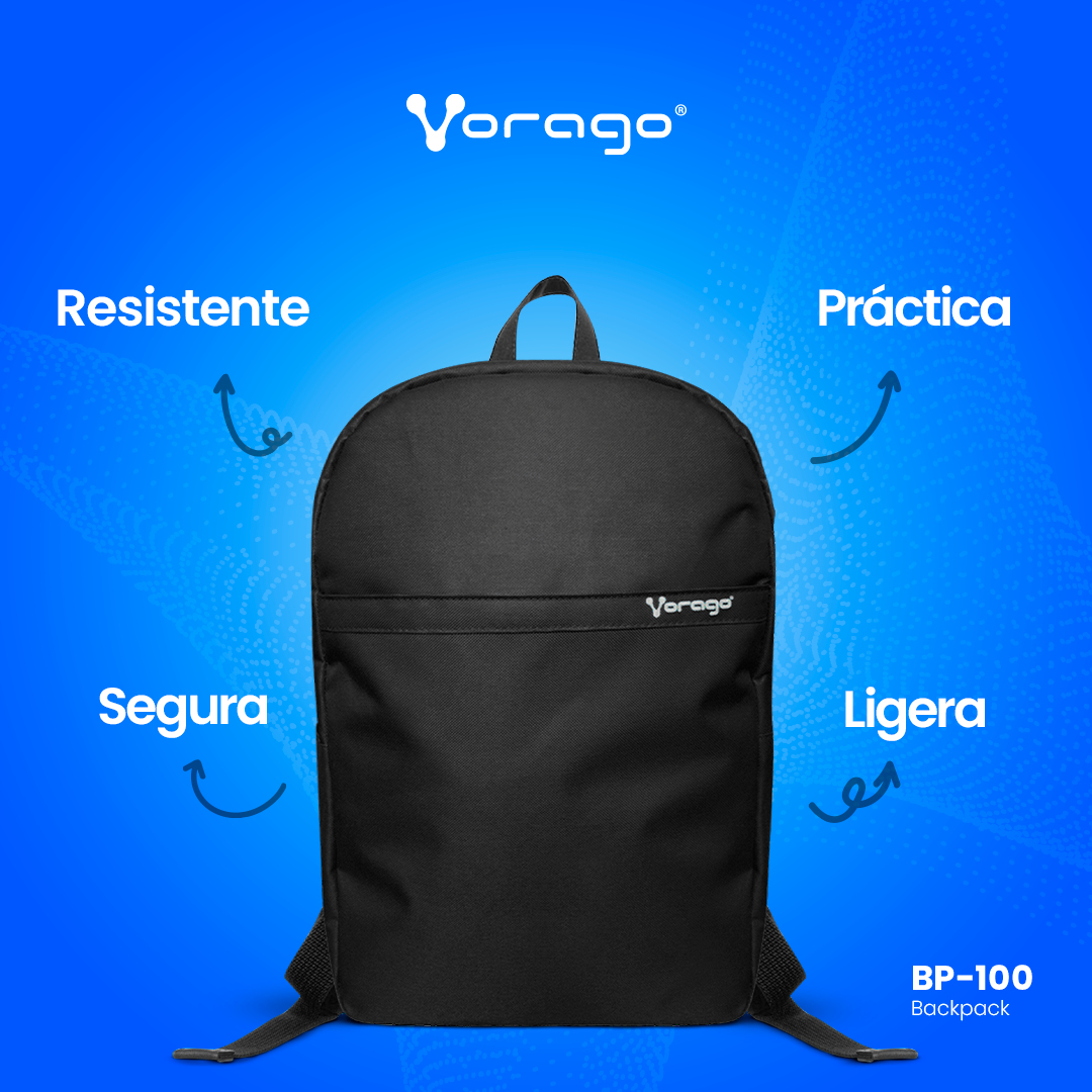 Mochila Vorago BP-100 - 15.6" - Negro - BP-100-BK Mochila Vorago BP-100 - 15.6" - Negro - BP-100-BK
