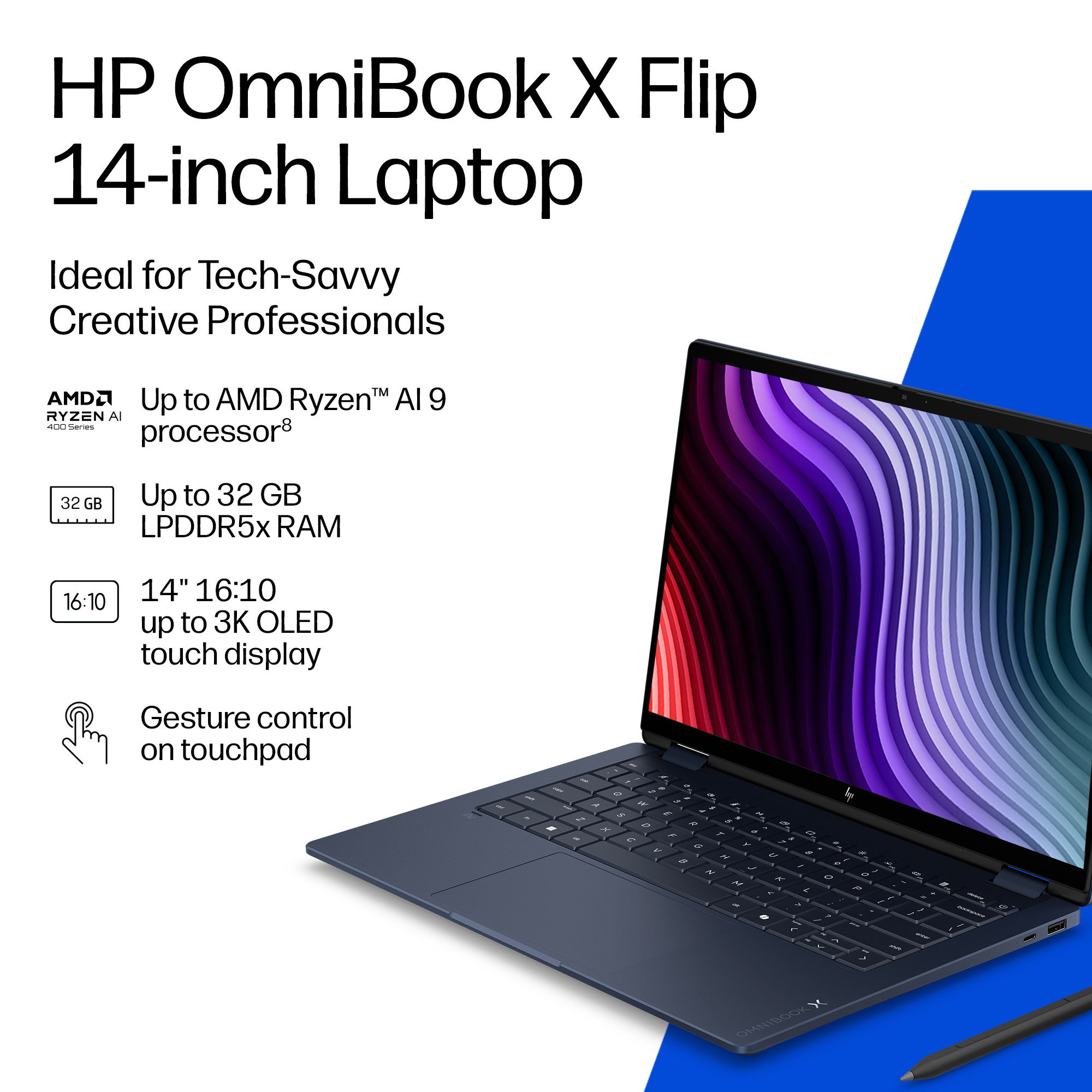 HP DQ8V4EA laptop Copilot+ PC AMD Ryzen™ AI 7 445 – image 2
