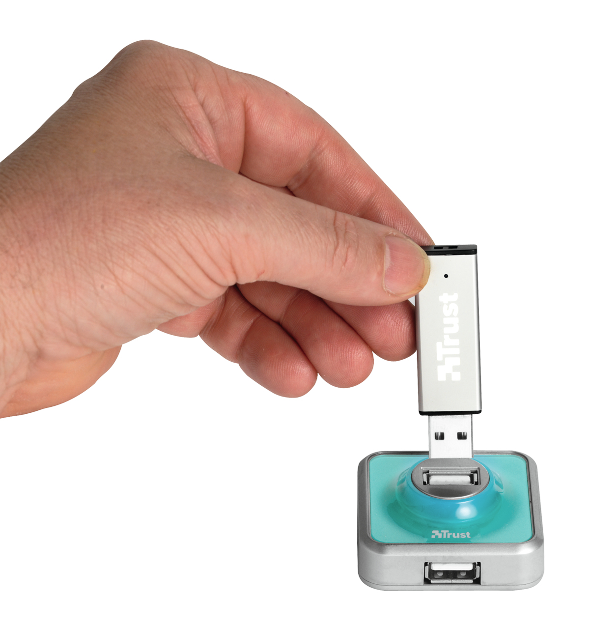 Trust 4 Port USB 2.0 Micro Hub - Blue – image 2