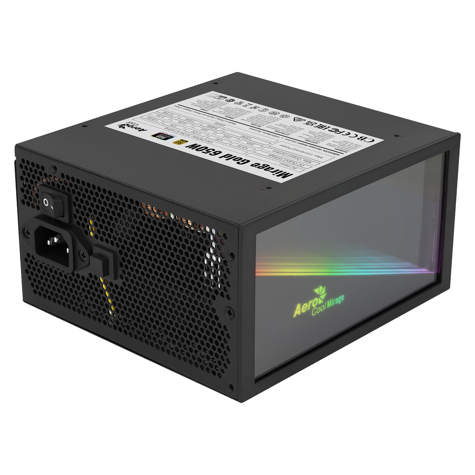 Aerocool MIRAGEGOLD650 PC Power Supply – image 2